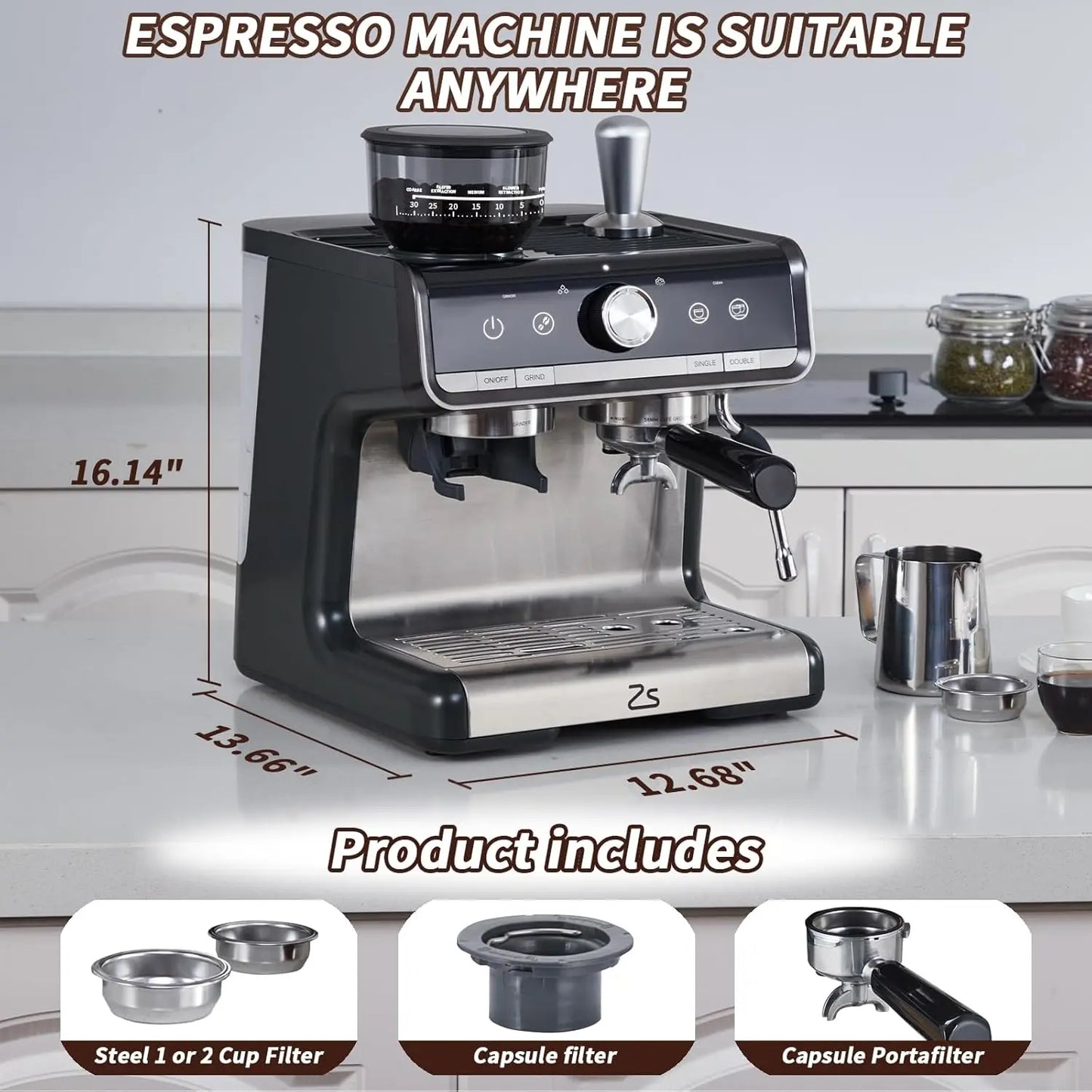 Espresso Machine with Grinder